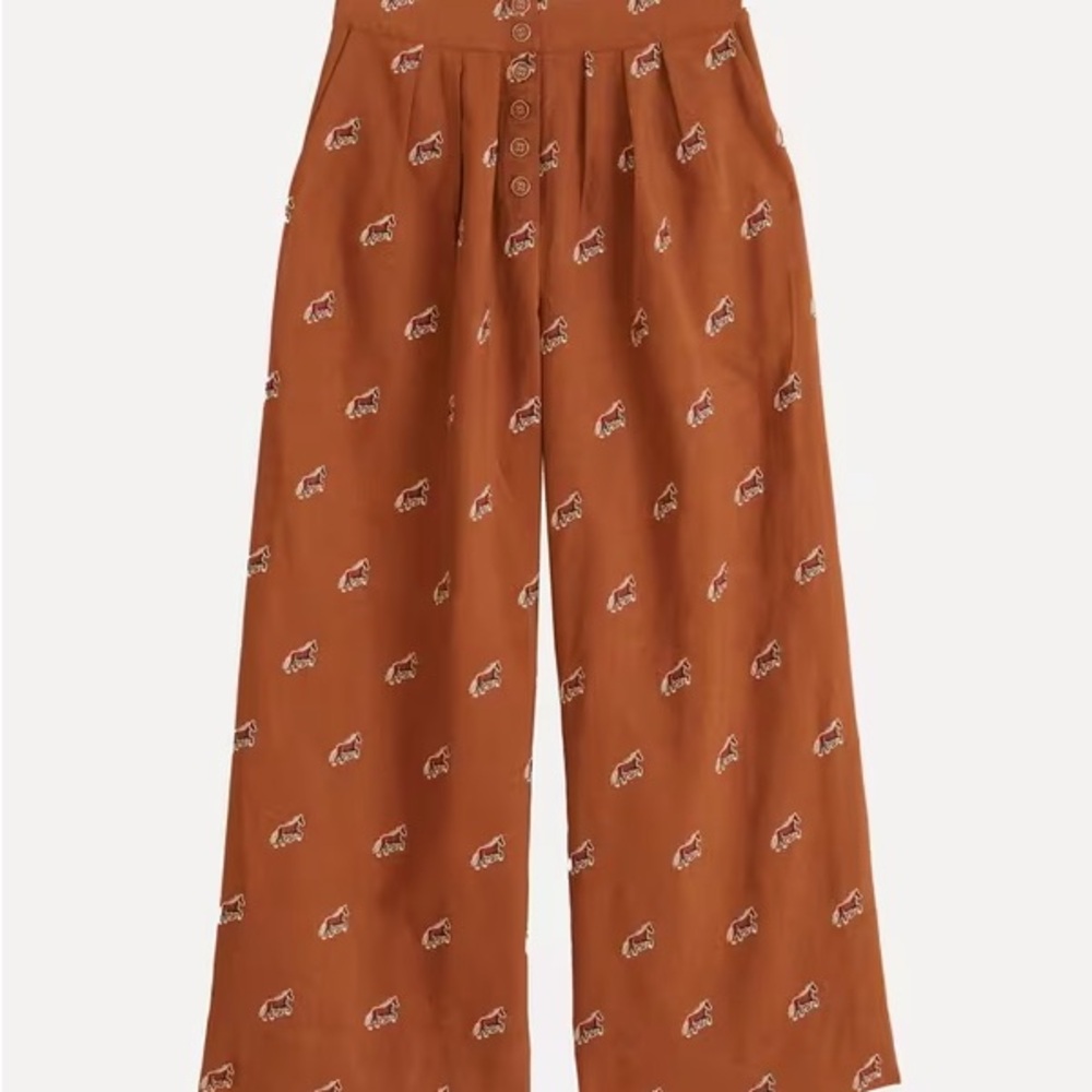 FARM Rio Brown Patterned Trousers